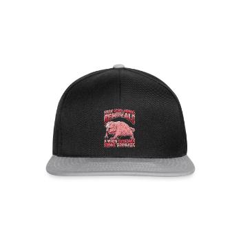 Dead Animal Removals for a Pest Control Technician - Snapback Cap - Schwarz/Grau - Vorne