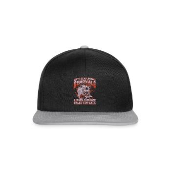 Dead Animal Removals for a Pest Control Technician - Snapback Cap - Schwarz/Grau - Vorne