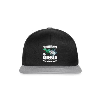 Sharks & Dinos me rend heureux que tu n’aimes pas ça - Casquette snapback - noir/gris - Devant