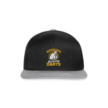 Les joueurs de fléchettes jouent aux fléchettes Je préférerais - Casquette snapback - noir/gris - Devant