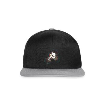 CONCEPTION DE CHEMISE DE VÉLO DE MONTAGNE - Casquette snapback - noir/gris - Devant