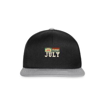 29ème anniversaire Juillet né 1993 Idée cadeau - Casquette snapback - noir/gris - Devant