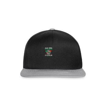 Als Opa geliebt als Dartspieler vergöttert Opa - Snapback Cap - Schwarz/Grau - Vorne