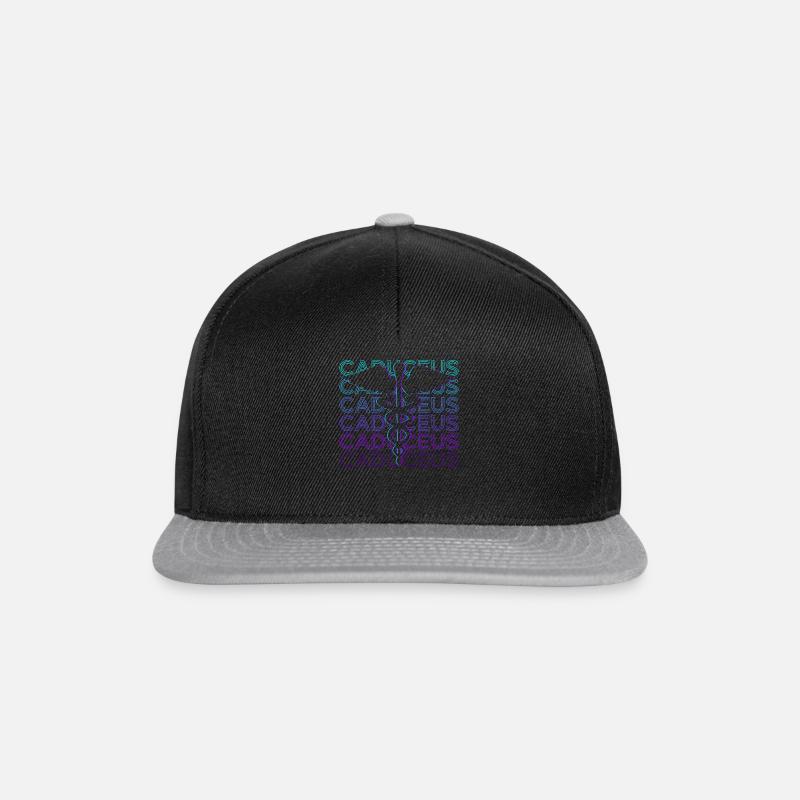 Caduceus Heralds Staff of Hermes Hermetic Gift - Snapback Cap - black/grey