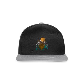 Capricorne Animal Portrait Empreinte Chèvre avec Sauvage - Casquette snapback - noir/gris - Devant