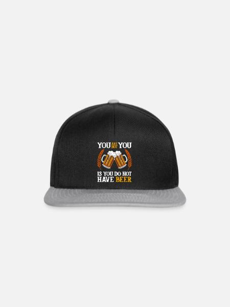 Biertrinker Männer Bier - Snapback Cap - Schwarz/Grau