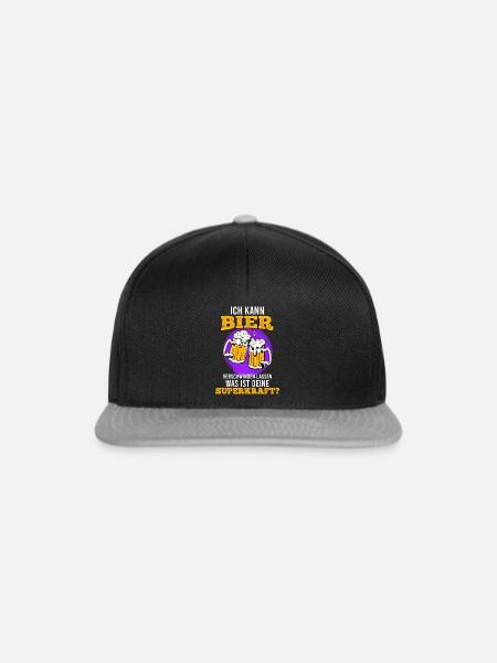 Bier verschwinden lassen Superpower - Snapback Cap - Schwarz/Grau