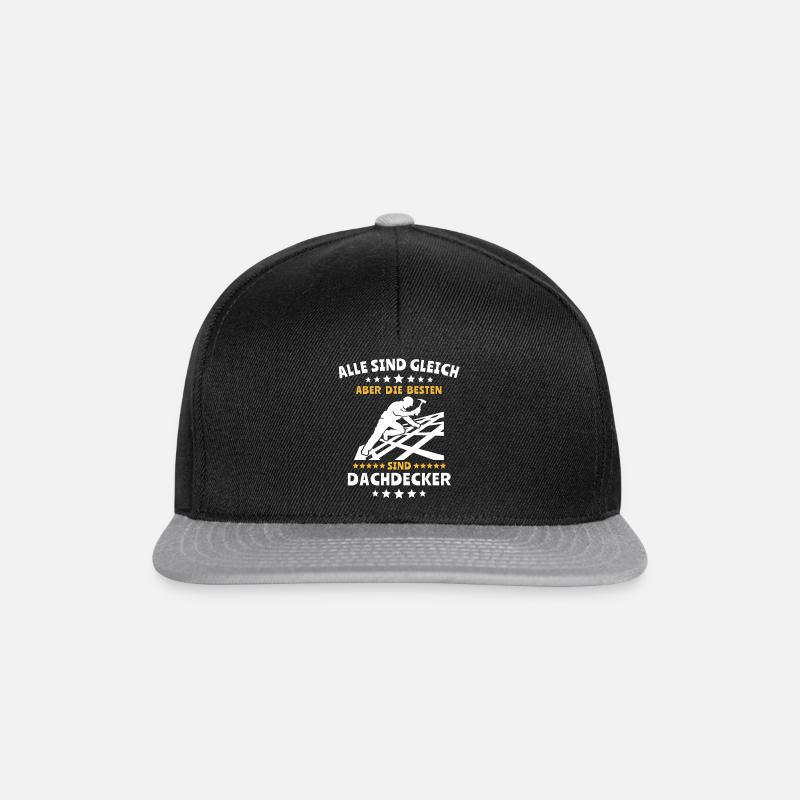Dachdecker Dachspengler Dachdecken Dachklempner - Snapback Cap - Schwarz/Grau