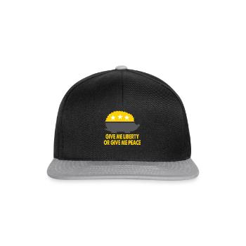 Give Me Liberty Or Give Me Peace - Snapback Cap - black/grey - Front