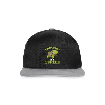 Les amoureux des tortues mignons - Casquette snapback - noir/gris - Devant