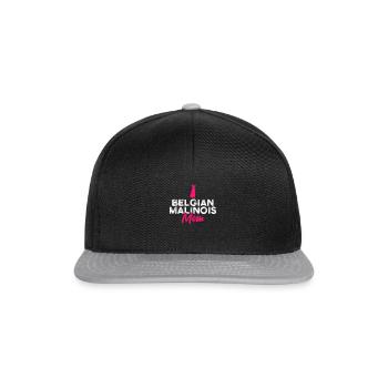 Belgian Malinois Mom - Snapback Cap - Schwarz/Grau - Vorne