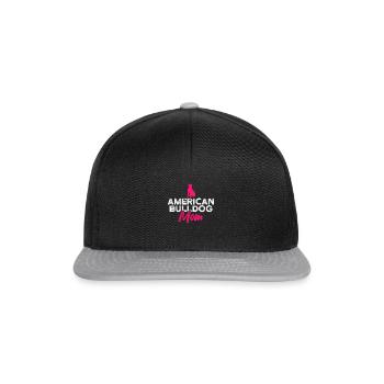 American Bulldog mom - Snapback Cap - Schwarz/Grau - Vorne