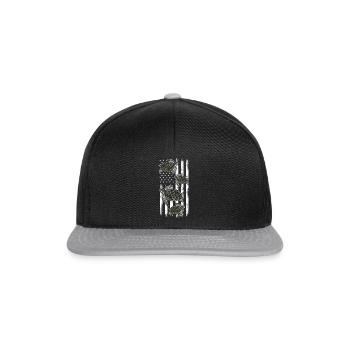 Tortues de mer Tortues Drapeau américain - Casquette snapback - noir/gris - Devant