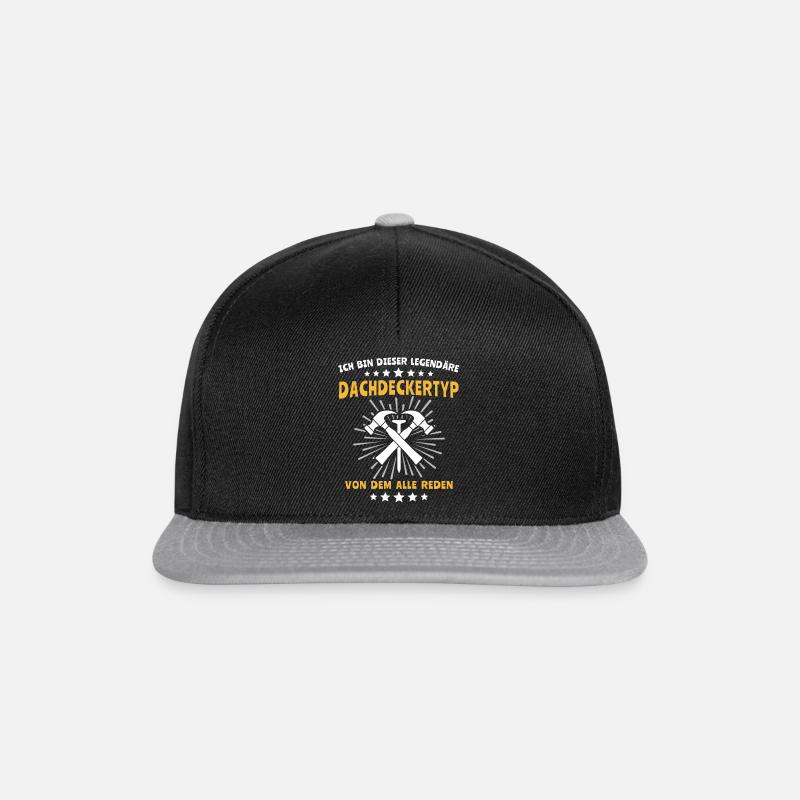 Dachdecker Dachspengler Dachklempner Dachdecken - Snapback Cap - Schwarz/Grau