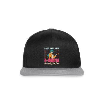 Design pop coréen pour un fan de mode K-Pop - Casquette snapback - noir/gris - Devant