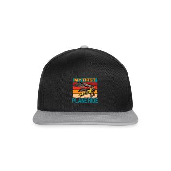 My First Plane Ride 38 - Snapback Cap - black/grey - Front