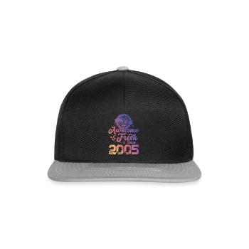 2005 awesome fresh - Snapback Cap - Schwarz/Grau - Vorne
