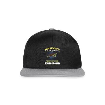 Mir Reicht's Ich Gehe Zu Meinen Schildkröten - Snapback Cap - Schwarz/Grau - Vorne