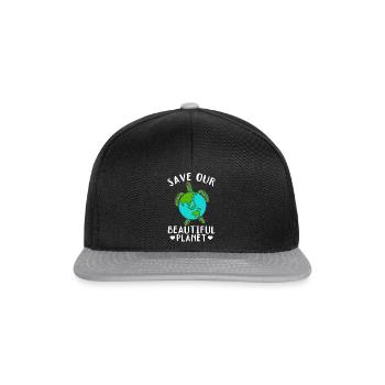 Save the turtles Save our beautiful - Snapback Cap - black/grey - Front