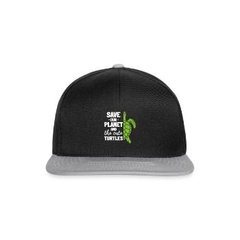 Turtle Environment: Save Our Planet and - Snapback Cap - black/grey - Front
