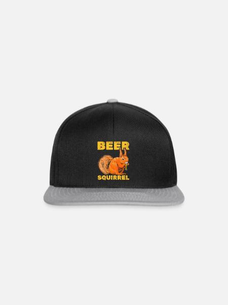 Lustiges Eichhörnchen, lustiges Eichhörnchen - Snapback Cap - Schwarz/Grau
