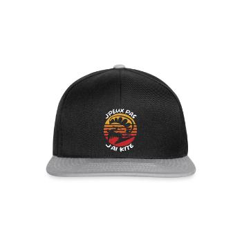 Je Peux Pas J'ai Kite Cadeau Humour - Casquette snapback - noir/gris - Devant