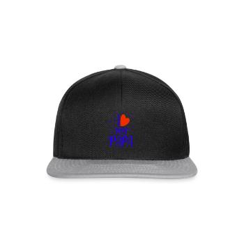 I love my papa dad funny gift - Snapback Cap - black/grey - Front