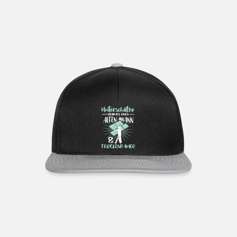 Trockenbauer Trockenbau Trockenbaumonteur - Snapback Cap - Schwarz/Grau