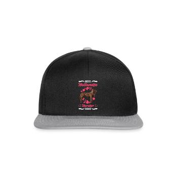 Beste Hollandse Herder Mama - Snapback Cap - Schwarz/Grau - Vorne