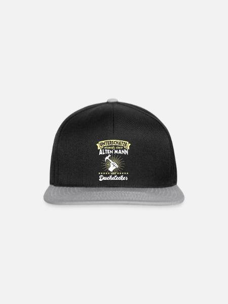 Dachdecker Dächer Decken Dachdecken - Snapback Cap - Schwarz/Grau