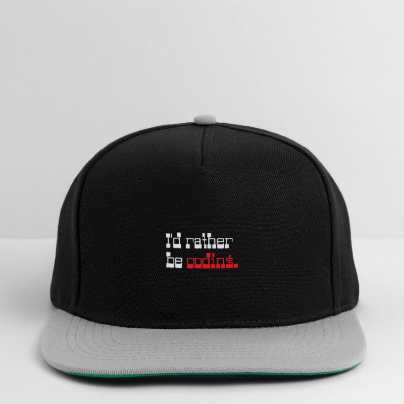 I'd rather be coding Programmer Coder Snapback Cap