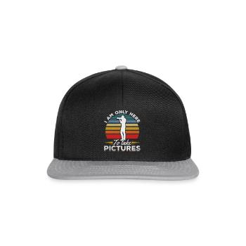 Photography I'm only here to take photos - Snapback Cap - black/grey - Front