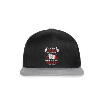 Fotografen Ich Bin Fotograf Kamera Fotograf Geiler - Snapback Cap - Schwarz/Grau - Vorne