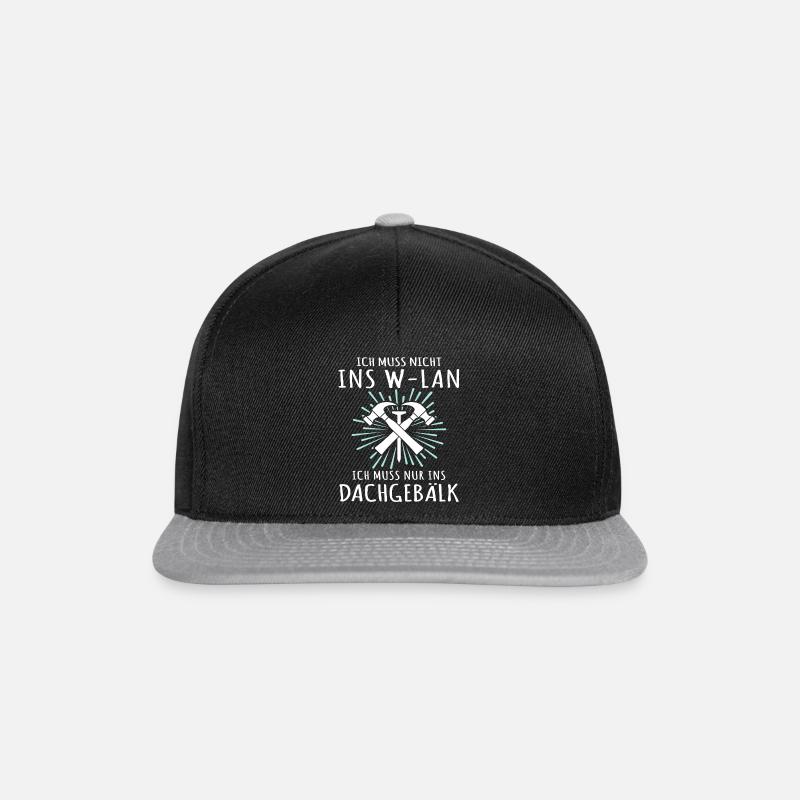 Dachdecker Sprüche Dachdecken - Snapback Cap - Schwarz/Grau