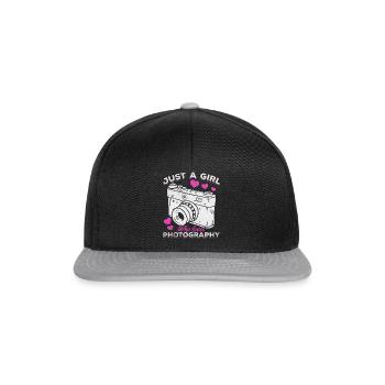 Juste une fille qui est photographe de photographie - Casquette snapback - noir/gris - Devant