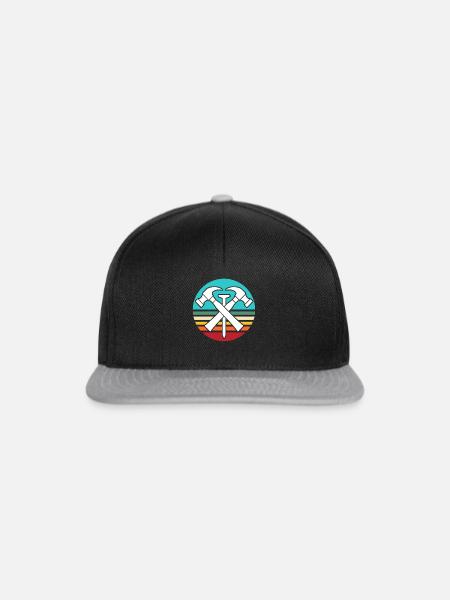 Dachdecker Motiv Dachdecken - Snapback Cap - Schwarz/Grau