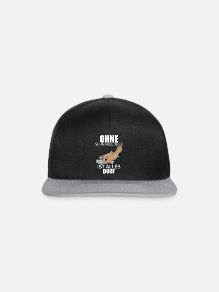 Schnabeltier - Snapback Cap - Schwarz/Grau