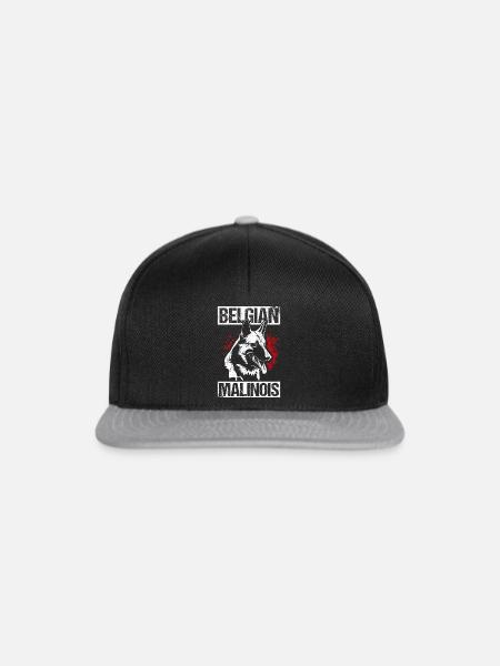 Belgian Malinois Hunde - Snapback Cap - Schwarz/Grau