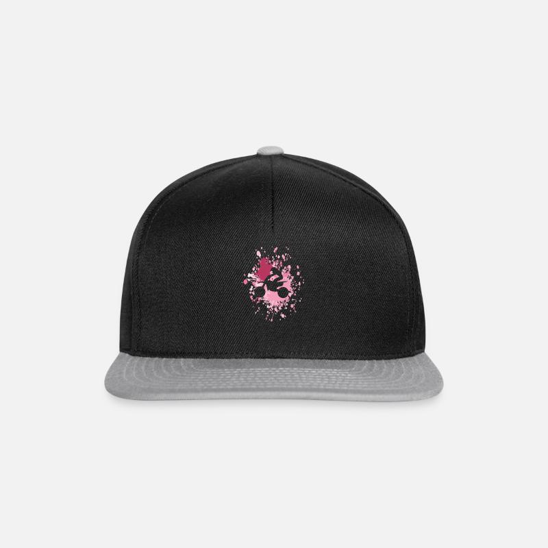 Motocross Biker Color Splash - Snapback Cap - Schwarz/Grau
