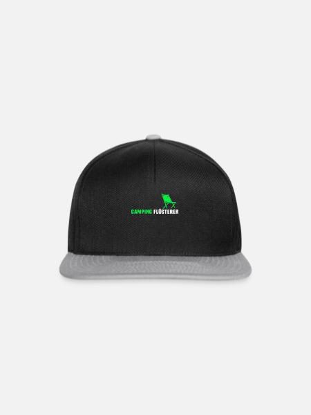 Campen Wohnwagen Camping Flüsterer - Snapback Cap - Schwarz/Grau