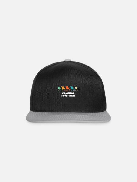 Campen Wohnwagen Camping Flüsterer - Snapback Cap - Schwarz/Grau