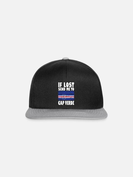 Cap Verde Flagge Spruch - Snapback Cap - Schwarz/Grau