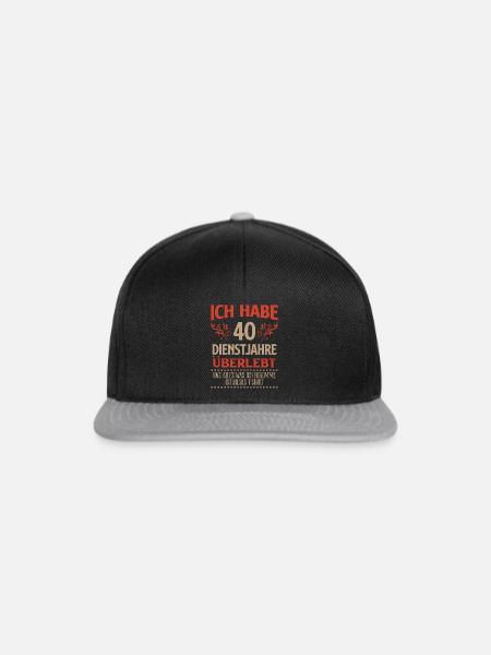 Dienstjubiläum 40 Jahre Firmenjubiläum - Snapback Cap - Schwarz/Grau