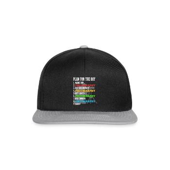 Plan photo pour la journée Appareil photo-Photographe-Horaire quotidien - Casquette snapback - noir/gris - Devant