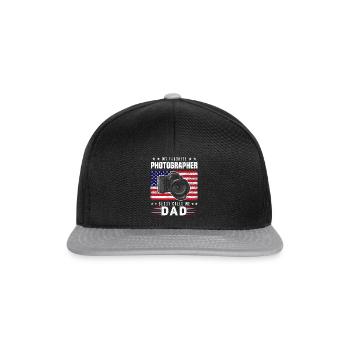 My favorite photography buddy calls me Dad - Snapback Cap - black/grey - Front