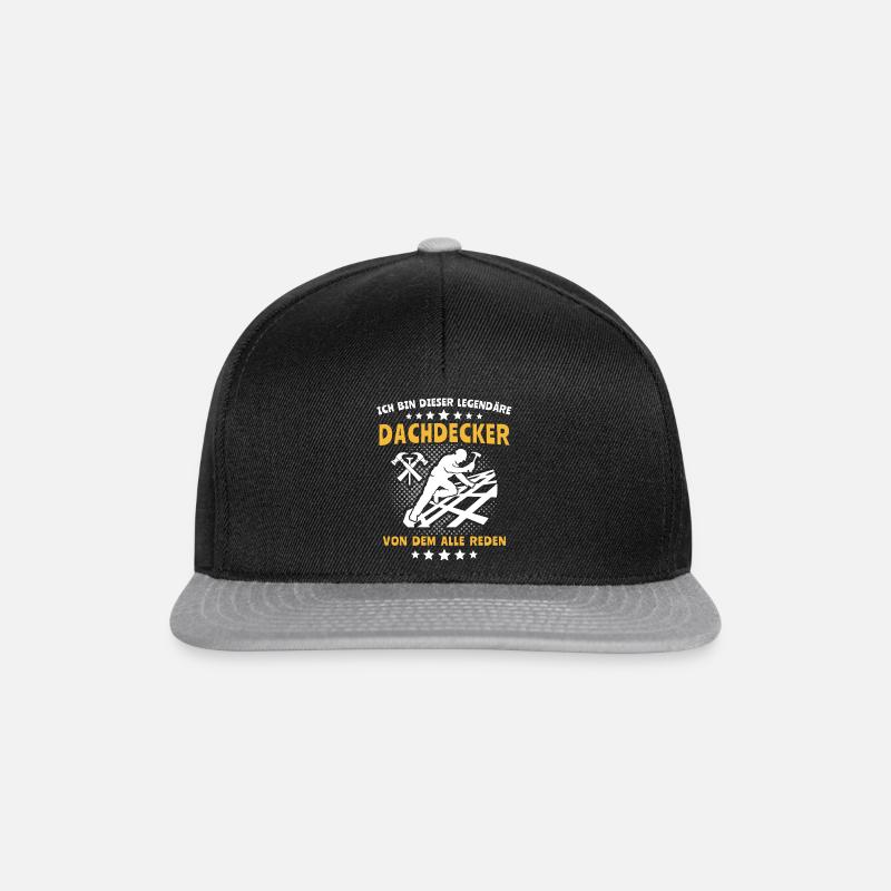 Dachdecker Handwerker Dachdecken - Snapback Cap - Schwarz/Grau