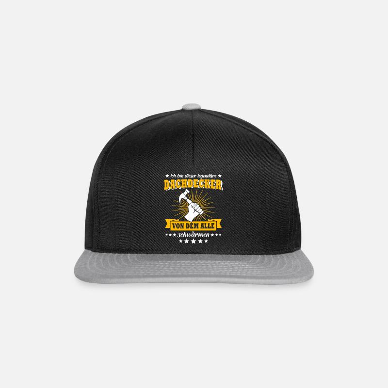 Dachdecker Handwerker Dachdecken - Snapback Cap - Schwarz/Grau