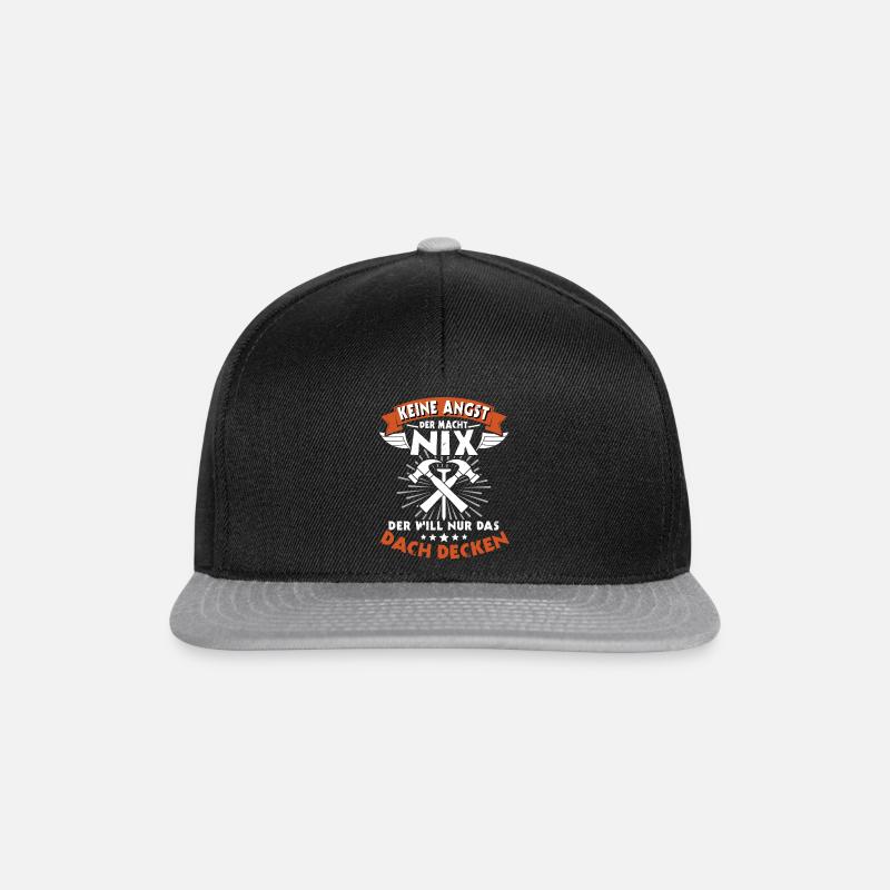 Dachdecker Handwerker Dachdecken - Snapback Cap - Schwarz/Grau