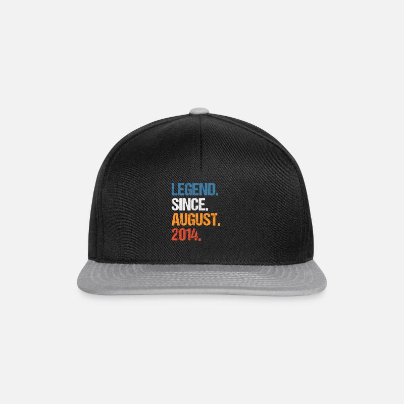 Legend Since August 2014 Geburtstag - Snapback Cap - Schwarz/Grau