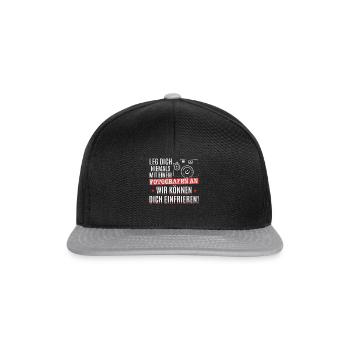 Fotograf Lustig Fotograf Fotografie Lustiges - Snapback Cap - Schwarz/Grau - Vorne